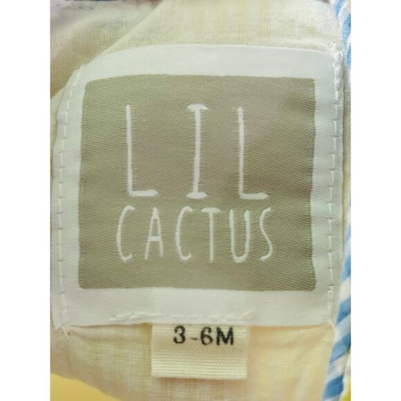 Yellow Seersucker Baby Turtle Romper from Lil Cactus 3-6 Months EUC - Picture 6 of 6